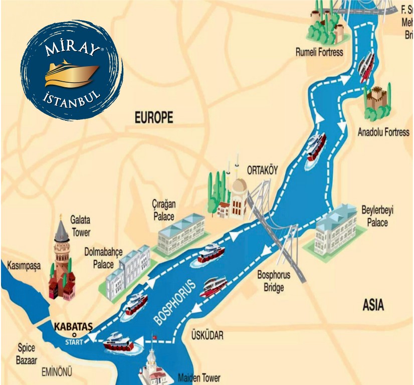 an image of Route of Guided Bosphorus Tour 